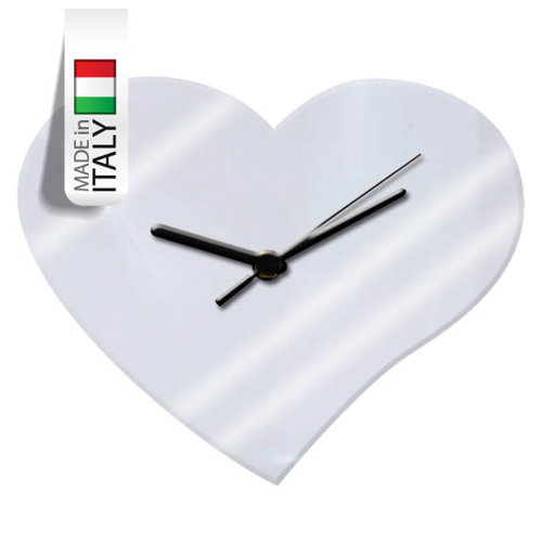 Orologio in vetro a cuore