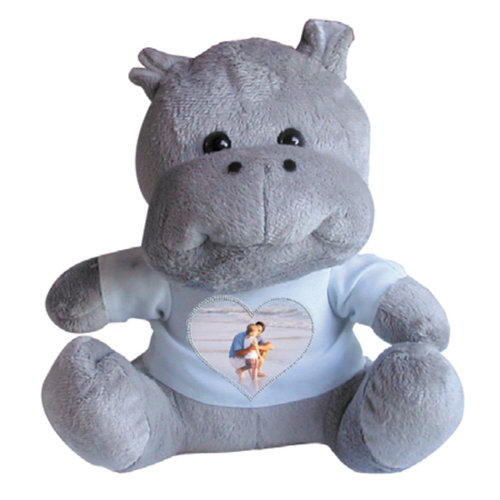 Peluche ippopotamo con t-shirt personalizzabile