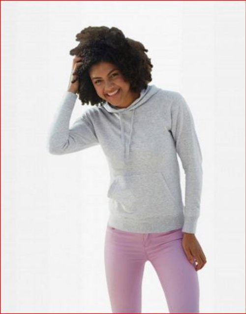 Felpa donna cotone cappuccio stampa 1 lato