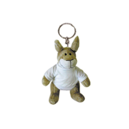 Portachiavi peluche canguro con t-shirt personalizzabile