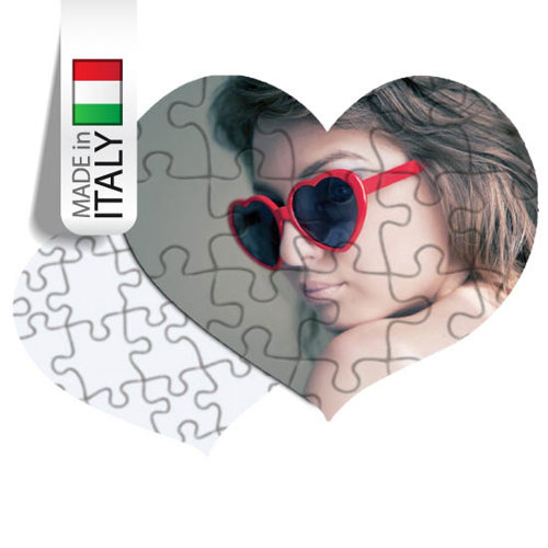 Puzzle a cuore tassello grande 10x11