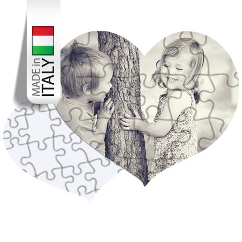 Puzzle magnetico a cuore tassello grande 10x11