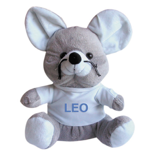 Peluche topo con t-shirt personalizzabile